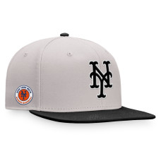 Adult Men's New York Mets Fanatics Branded Sky Team Patch Snapback Hat - Gray/Black