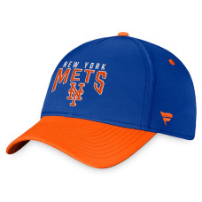 Adult Men's New York Mets Fanatics Branded Stacked Logo Flex Hat - Royal/Orange