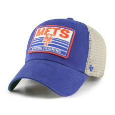 Adult Men's New York Mets '47 Four Stroke Clean Up Trucker Snapback Hat - Royal/Tan