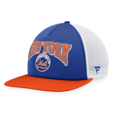 Adult Men's New York Mets Fanatics Branded Heritage Foam Front Trucker Snapback Hat - Royal/Orange
