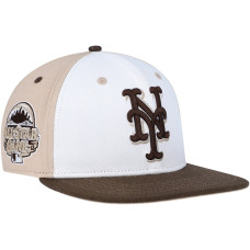 Adult Men's New York Mets Pro Standard Chocolate Ice Cream Drip Snapback Hat - White/Brown