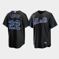 Men's New York Mets Al Leiter 2022 Replica Alternate Black Jersey