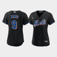 Women's New York Mets Brandon Nimmo 2022 Replica Alternate Black Jersey