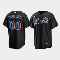 Men's New York Mets Custom 2022 Replica Alternate Black Jersey