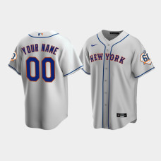 Men's New York Mets Custom 60th Anniversary Replica Gray Jersey