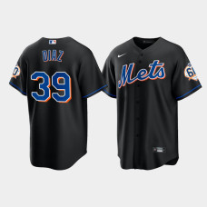 Men's New York Mets Edwin Diaz 60th Anniversary Replica Black Jersey