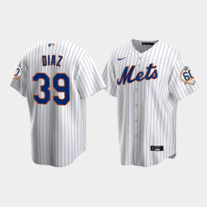 Men's New York Mets Edwin Diaz 60th Anniversary Replica White Jersey