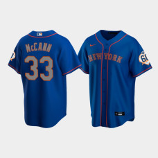 Men's New York Mets James McCann 60th Anniversary Replica Royal Jersey