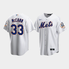 Men's New York Mets James McCann 60th Anniversary Replica White Jersey