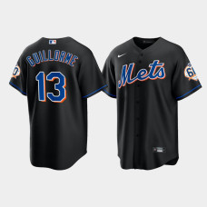 Men's New York Mets Luis Guillorme 60th Anniversary Replica Black Jersey