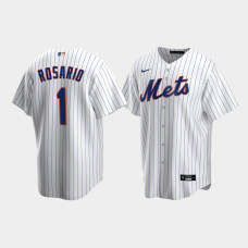 Men's New York Mets #1 Amed Rosario White Replica Nike Home Jersey