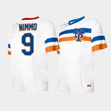 Men's New York Mets #9 Brandon Nimmo Cooperstown Collection V-Neck White Jersey