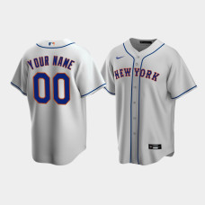Men's New York Mets #00 Custom Gray Replica Nike Road Jersey