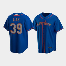 Men's New York Mets #39 Edwin Diaz Royal Replica Nike Alternate Road Jersey