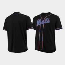Men's New York Mets Black Fashion Majestic Big & Tall Jersey