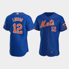Men's New York Mets #12 Francisco Lindor Royal Authentic Alternate Jersey