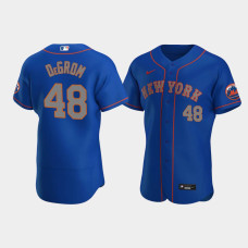 Men's New York Mets #48 Jacob deGrom Royal Authentic 2020 Alternate Jersey