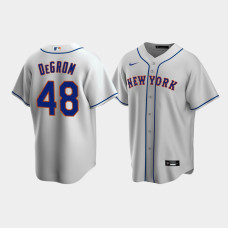 Men's New York Mets #48 Jacob deGrom Gray Replica Nike Road Jersey