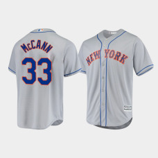 Men's New York Mets James McCann Gray Cool Base Official Player Road Jersey