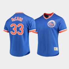 Men's New York Mets #33 James McCann Royal Cooperstown Collection Mesh V-Neck Jersey