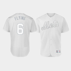 Men's New York Mets Authentic #6 Jeff McNeil 2019 Players' Weekend White Flying Squirrel Jersey