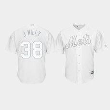 New York Mets #38 Justin Wilson 2019 Players' Weekend J Willy White Replica Jersey Men's