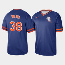 Men's New York Mets Justin Wilson #38 Royal Cooperstown Collection V-Neck Legend Jersey
