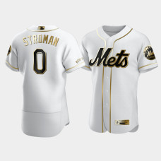 Men's New York Mets Marcus Stroman #0 White Golden Edition Authentic Jersey