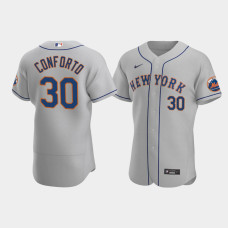 Men's New York Mets #30 Michael Conforto Gray Authentic 2020 Road Jersey
