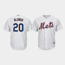 Men's New York Mets #20 Pete Alonso White Cool Base Player Jersey