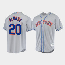 Men's New York Mets Pete Alonso Gray Cool Base Official Player Road Jersey