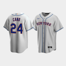 Men's New York Mets #24 Robinson Cano Gray Replica Nike Road Jersey