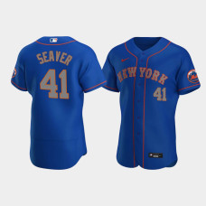 Men's New York Mets #41 Tom Seaver Royal Authentic Nike Alternate Jersey