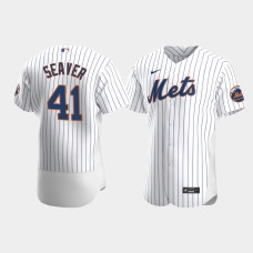 Men's New York Mets #41 Tom Seaver White Authentic Nike Home Jersey