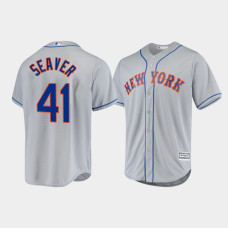 Men's New York Mets Tom Seaver Gray Cool Base Official Player Road Jersey