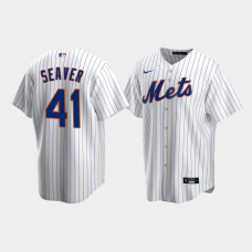 Men's New York Mets #41 Tom Seaver White Replica Road hall of fame Jersey