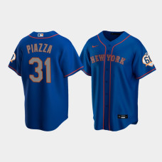 Men's New York Mets Mike Piazza 60th Anniversary Replica Royal Jersey