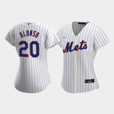 Women's New York Mets Pete Alonso #20 White Replica Nike 2020 Home Jersey