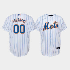 Youth New York Mets Custom #00 White Replica Nike Home Jersey