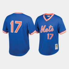 Youth New York Mets #17 Keith Hernandez Cooperstown Collection Mesh Batting Practice Royal Mitchell & Ness Jersey