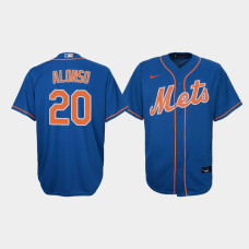 Youth New York Mets Pete Alonso #20 Royal Replica Cool Base Jersey